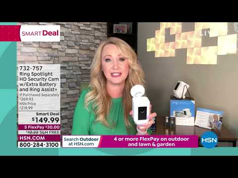 Ring Spotlight HD Security Camera with Extra Battery and...