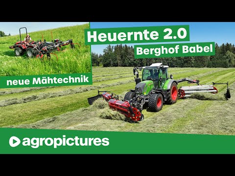 Heuernte am Berghof Babel | Fendt & Carraro mit BB Umwelttechnik Doppelmessermähwerk & Kammschwader