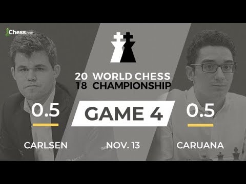 Carlsen vs Caruana (Game 4 Broadcast): World Chess Championship
