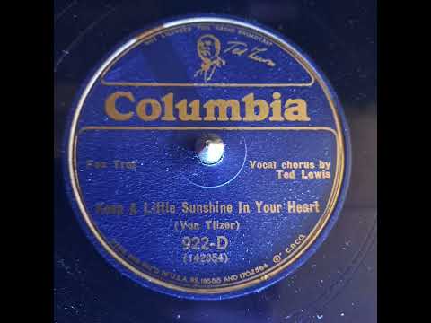 Ted Lewis - Keep A Little Sunshine In Your Heart 1926