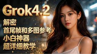 Grok 4.2太强了！首尾帧+多帧参考玩法揭秘｜小白一学就会