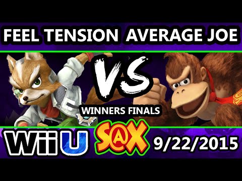 S@X 116 - Feel Tension (Fox) Vs. Average Joe (Donkey Kong) SSB4 WF - Smash Wii U - Smash 4