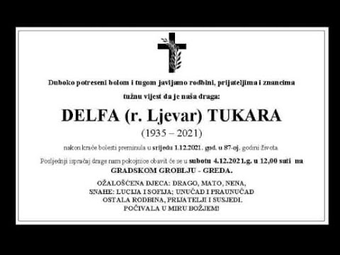 SPROVOD DELFE TUKARA r  LJEVAR u Sanskom Mostu, 4  XII  2021