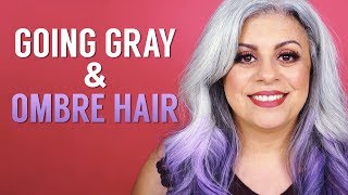 Going Gray and Purple Ombre Hair | Maryam Remias