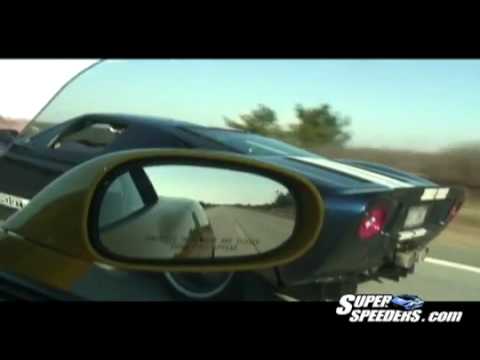1500hp TT Ford GT walks 1000 hp Supercharged C6 Corvette   YouTube
