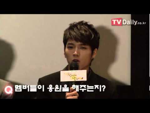 120814 Woohyun at The Thousandth Man Press Conf.