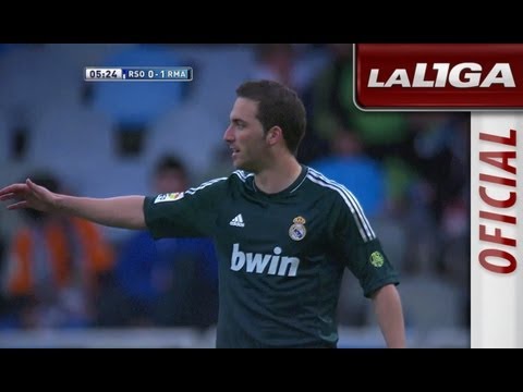 Gol de Higuaín (0-1) en el Real Sociedad - Real Madrid - HD