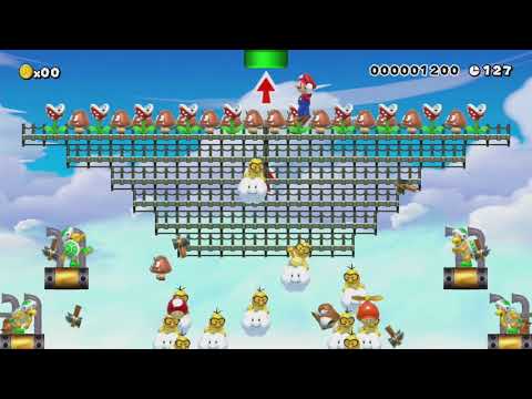 上空からの贈物　ΐ{ϋ}　GIFT FROM ENEMY　ϋ}ÿ by Sır↑てぃ÷ん↑ - SUPER MARIO MAKER - NO COMMENTARY 1bj