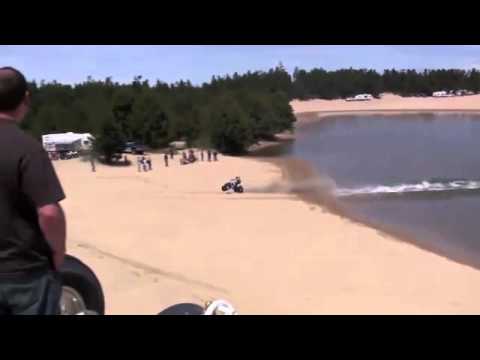 ATV across the lake