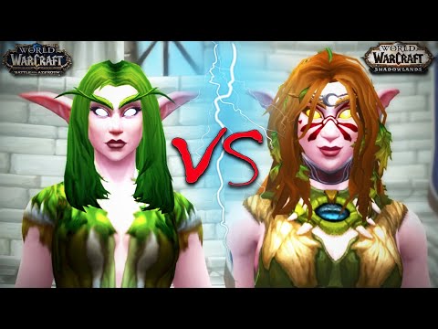 WOW BFA VS SHADOWLANDS ALL RACES NEW CHARACTER CUSTOMIZATION OPTIONS COMPARISON - World of Warcraft