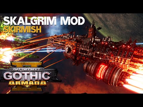 Iron Hands vs Necrons | Skalgrim Mod Skirmish | Battlefleet Gothic: Armada 2