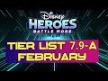 Disney Heroes Battle Mode Tier List 7 9 A For February 2026 Enjoy