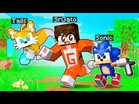 ¡Paso Minecraft PERO SONIC y TAILS ME AYUDAN! 😂💎 SRGATO MINECRAFT PERO ME AYUDA SONIC 2