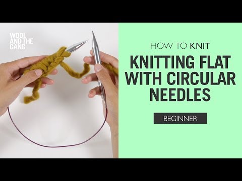 Comment tricoter à plat avec des aiguilles circulaires poster