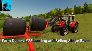 Farm Diaries #28 Loading & Selling Silage Bales | FS19 | XBOX ONEX | Let