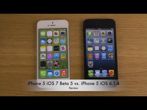 iPhone 5 iOS 7 Beta 5 vs. iPhone 5 iOS 6.1.4 - Review