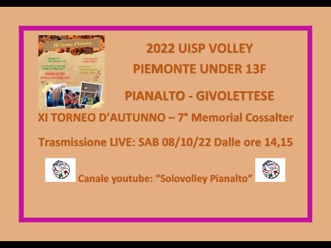 PIANALTO U13F  - GIVOLETTESE _ UISP VOLLEIY TORNEO AUTUNNO 2023