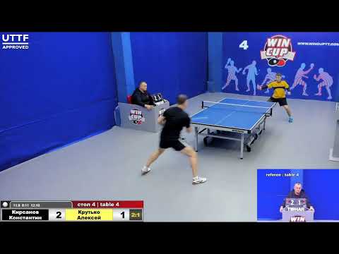 14:30 Кирсанов Константин 3-1 Крутько Алексей    стол 4  Юг-3  15.01.21