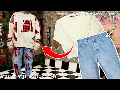 DIY-Patchwork | So nähen Sie Flicken auf Hosen und Pullover (Upcycling-Projekt) (Anleitung)