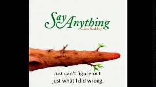 Say Anything - Every Man Has a Molly Lyrics