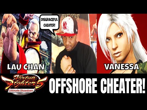 VF5US- THE OFFSHORE CHEATER GETS PUNISHED! (Virtua Fighter 5: Ultimate Showdown)- Lau Chan Matches.