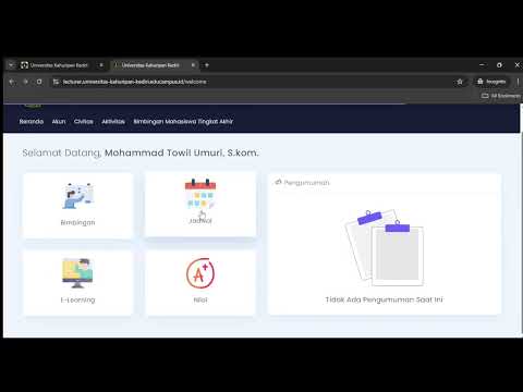 Pengenalan Dasar Portal Dosen