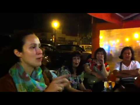 Vozes do Orfeão de Águeda na esplanada de uma cervejaria de