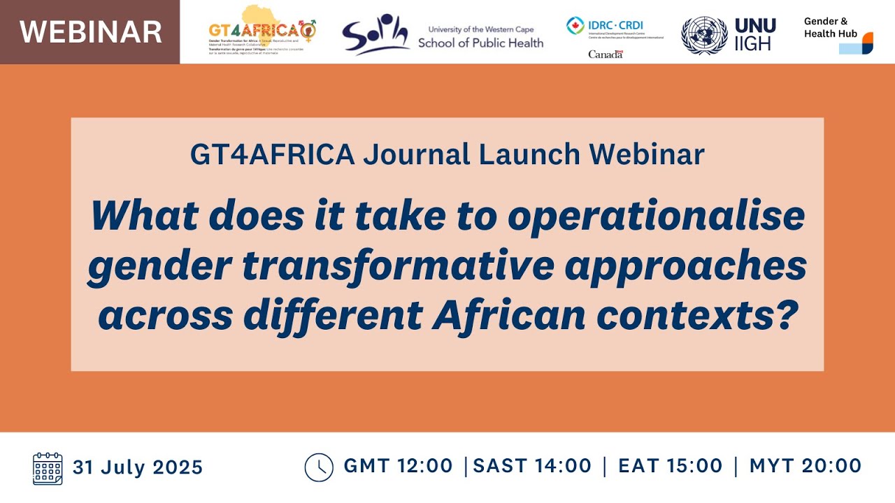 Launch of the GT4Africa journal supplement