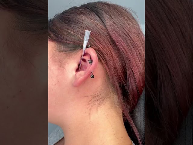 Vídeo relacionado con Voarge 14/16G - Piercing para la nariz (14/16 g, para cartílago Helix, Helix Daith, acrílico, plástico, labio septum, helix, silicona, barra de lengua de pezón, Tragus