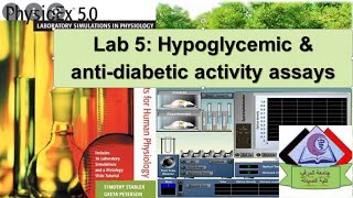 Anti diabetic Bioassay -PhysioEX5 معايرة ادوية السكري في المعمل