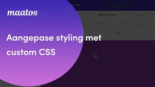 Uitgebreide Styling met CSS Toevoegen aan Cursuswebsite