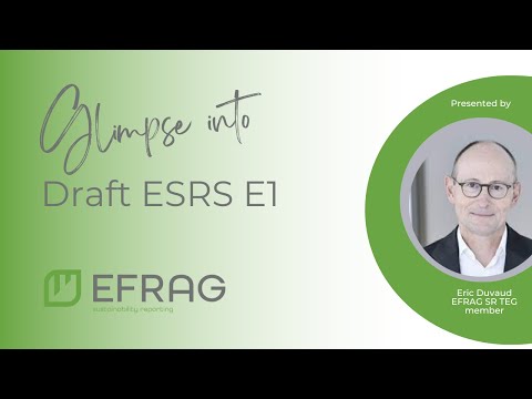 Glimpse into draft E1 Climate change