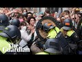 Riot police break up pro-Palestinian protest in Amsterdam
