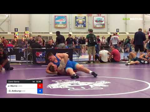 2018 UWW Cadet And U23 Nationals/U23 Greco-Roman 97 Consi-Semis - Joseph Munro (USMC) Vs. Devon Am