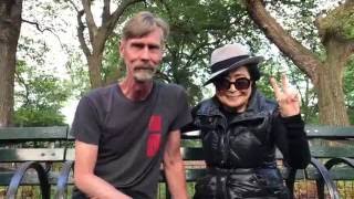 09 26 2016 Yoko Ono Strawberry Fields Central Park, New York City. Priceless!