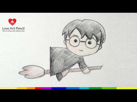 How to draw harry potter easy Chibi ❤ Lov e Art Pencil