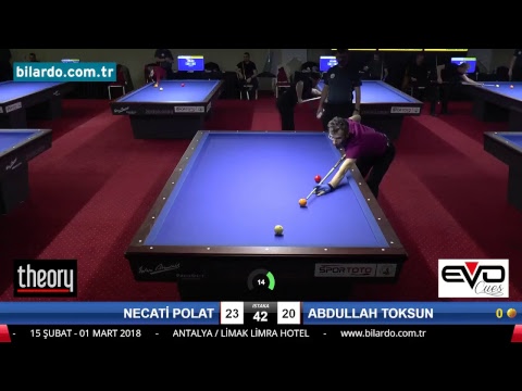 NECATİ POLAT & ABDULLAH TOKSUN Bilardo Maçı - 2018 ERKEKLER 1.ETAP-Ön Eleme