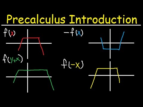 Precalculus Introduction, Basic Overview, Graphing Parent Functions, Transformations, Domain & Range Video