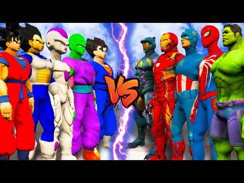 AVENGERS TEAM vs DRAGON BALL TEAM | DRAGON BATTLE - EPIC SUPERHEROES WAR