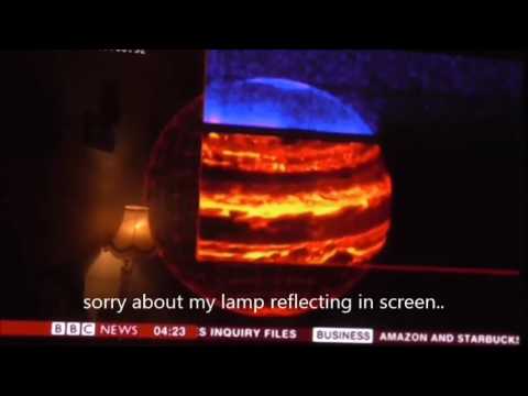strange sounds and lights from planet Jupiter a seen on BBC news