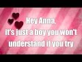 Owl City ~ Hey Anna - Lyrics on Screen 