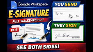 Google Docs E-Signature in Google Workspace Standard – Full Walkthrough (Sender + Recipient View)