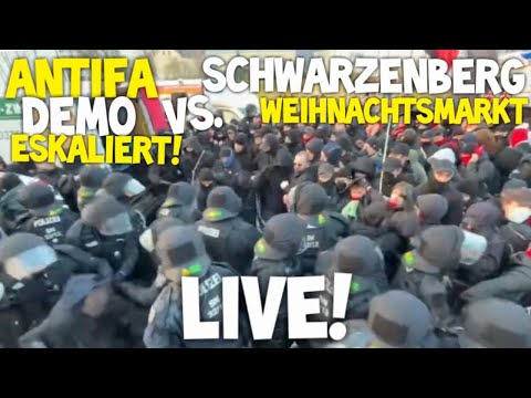 LIVE ❗ ANTIFA Demo vs. Weihnachtsmarkt 😱 Es eskaliert! 💥 Schwarzenberg I Bergparade 13.12.2025