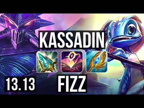KASSADIN vs FIZZ (MID) | 19/0/7, Legendary, 8 solo kills, 68% winrate | EUW Diamond | 13.13