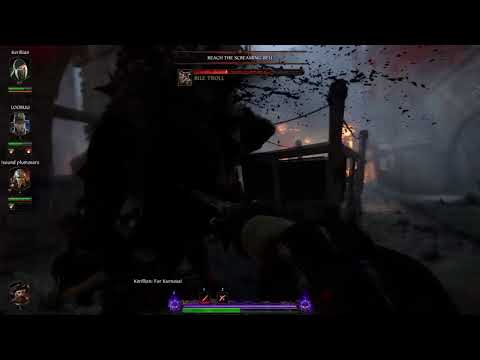 Warhammer Vermintide 2, fighting Bile Troll
