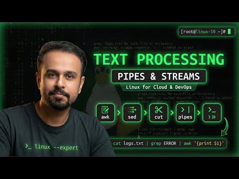 Linux Text Processing Awk Sed Pipes Redirections Devops Command Line