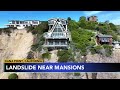 Landslide leaves mansions hanging off cliff in Dana Point, California