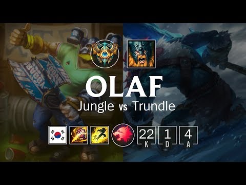 Olaf Jungle vs Trundle - KR Challenger Patch 8.7