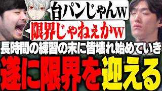 長時間の練習で皆が徐々に壊れていく中、遂に限界を迎えるやうじ【LoL/RIDDLE ORDER/ゆきお/k4sen/葛葉/龍巻ちせ/昏昏アリア/Ceros/Yutapon/Yuhi】