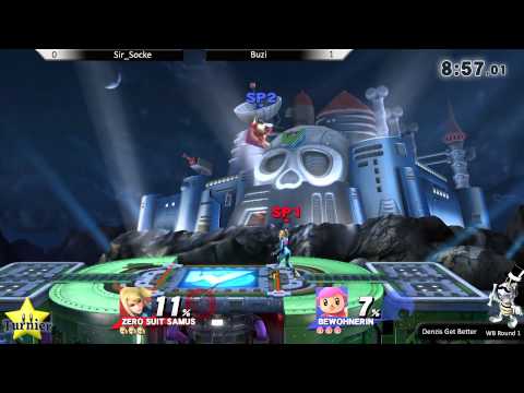 Team DG Smash Bros Wii U Sir_Socke vs Buzi @ Denzis Get Better 07.06.2015 WB 1